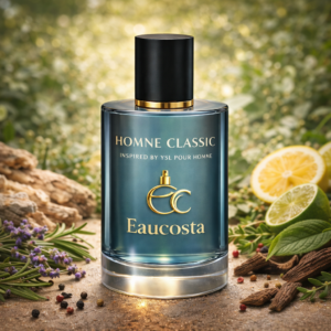 Homne Classic perfume by Eaucosta inspired by YSL Pour Homme with aromatic citrus and woody notes.