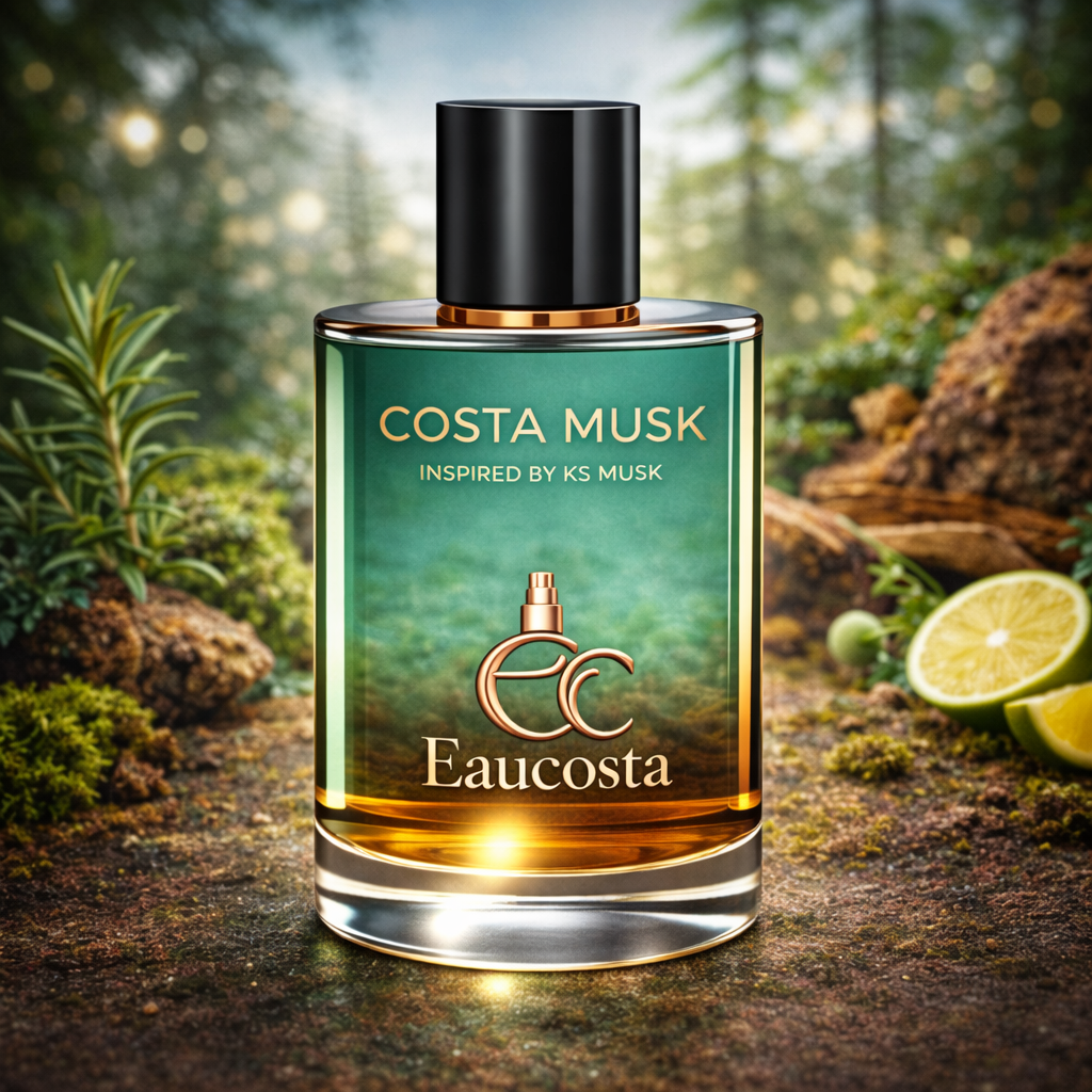 Costa Musk perfume by Eaucosta inspired by KS Musk, luxury fresh musky citrus romantic partywear fragrance